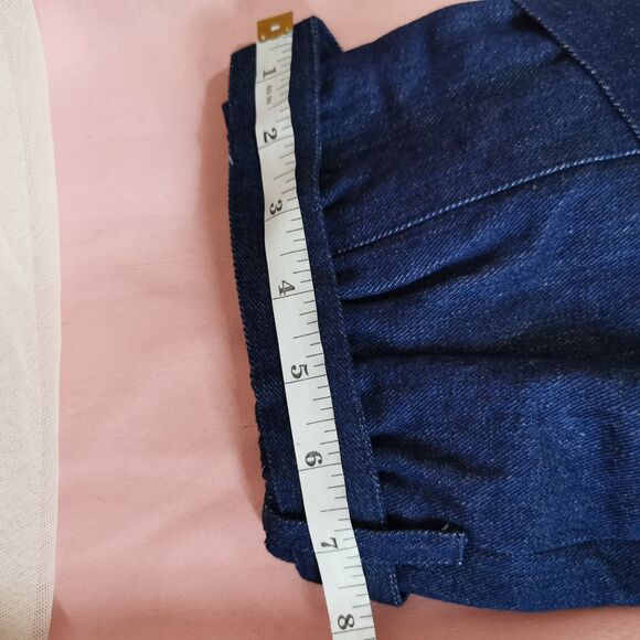 Vintage Y2K Denim Leg Warmers with Faux Fur Trim Rare Harajuku Kawaii Streetwear - Picture 8 of 12